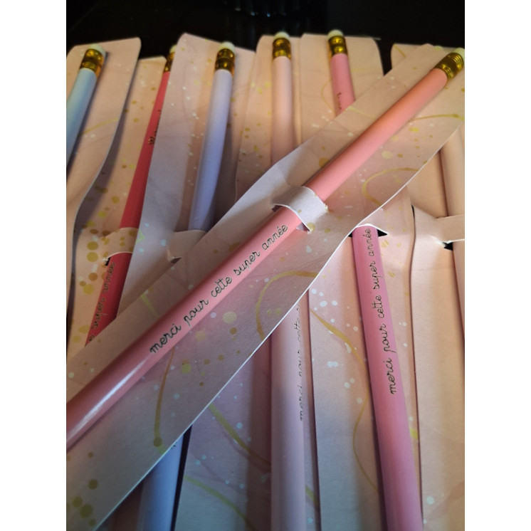 Crayon de bois merci