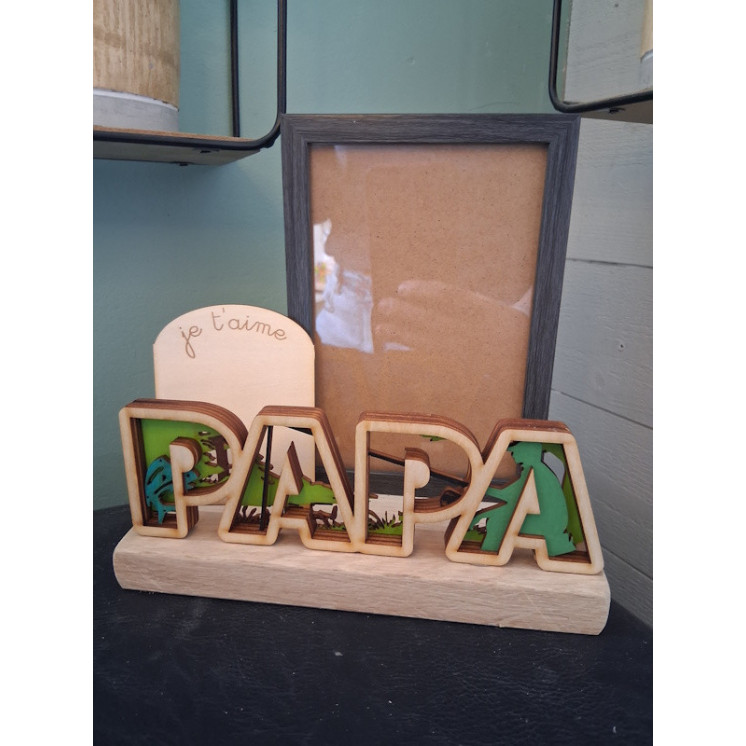 Décoration en 3D en bois avec cadre