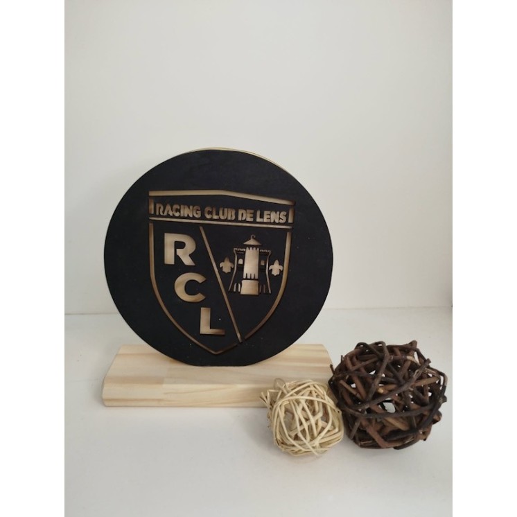 Lampe ronde en bois papy