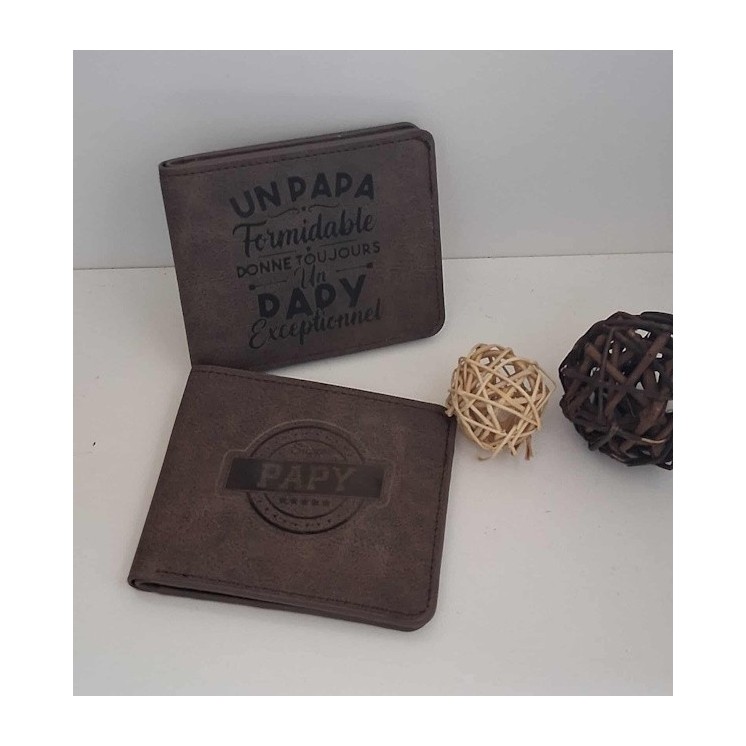 Porte feuille marron
