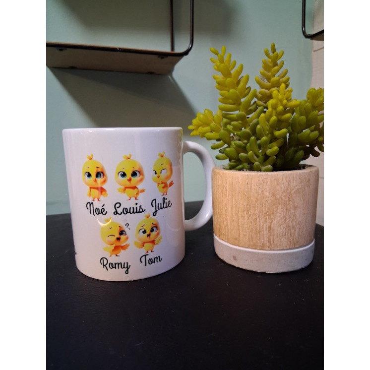 Mug Mamie poule et ses poussins